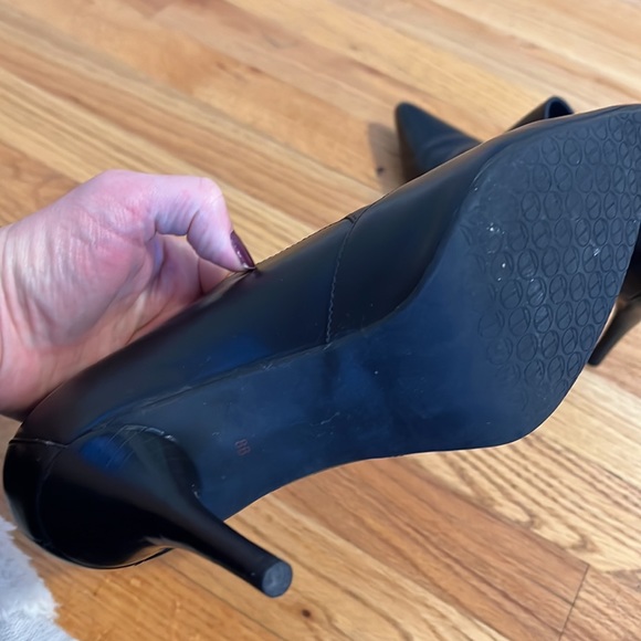 Size 8 black leather booties. - Picture 4 of 6